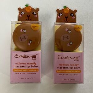The Crème Shop Capybara Macaron Lip Balms